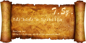 Tóbiás Szibilla névjegykártya